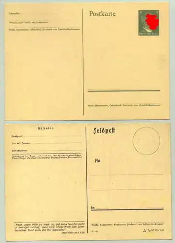 (1038941) Ritterkreuzträger u. Militär auf 2 Feldpostkarten der NS-Zeit. Siehe bitte Beschreibung