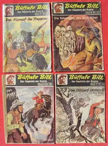 (1047268)  15 x Buffalo Bill Romanhefte aus den 1950-er Jahren. Originalhefte ! 