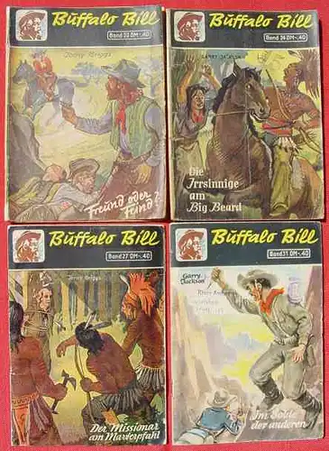 ()  15 x Buffalo Bill Romanhefte aus den 1950-er Jahren. Originalhefte ! 