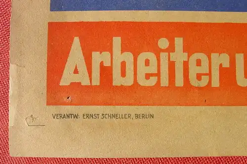 (2001131) ORIGINAL Plakat / Wahlplakat der Kommunistischen Partei Deutschland (KPD) von 1932