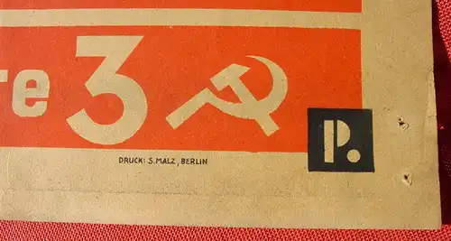 () ORIGINAL Plakat / Wahlplakat der Kommunistischen Partei Deutschland (KPD) von 1932