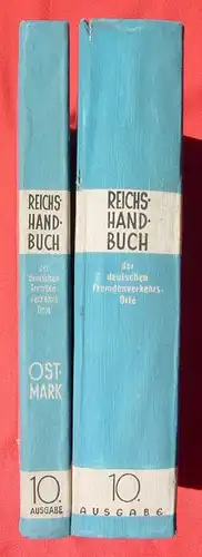 2 Reichs-Handbücher 1938-1939 : &quot;Reichs-Handbuch der deutschen Fremdenverkehrsorte&quot; und folg. ....