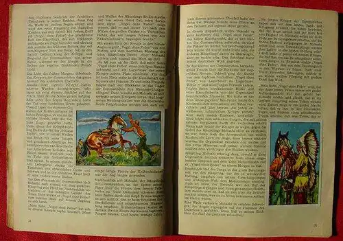 Komplettes Sammelbilder-Album &quot;Indi Abenteuer&quot;. Bill Kenny-Abenteuer, Band 4, Der weiße Mustang. Indi-Bildvertrieb, Hamburg 1954. (intern 2-097)

