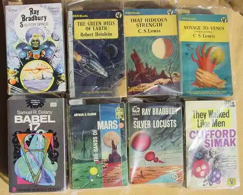 (1037253) 55 x englische S.-F.-TBs ab 1950-er Jahre. Science-Fiction-Taschenbücher
