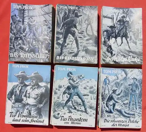 (1045209) Tom Prox Sammlung. 237 verschiedene Originalhefte ab 1950 ! Wildwest-Abenteuer. Uta-Verlag, Sinzig (Rhein)