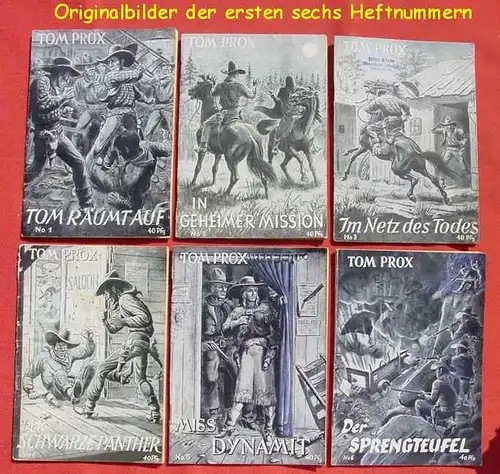 ()  Tom Prox Sammlung. 176 verschiedene Originalhefte ab 1950 ! Wildwest-Abenteuer. Uta-Verlag, Sinzig (Rhein)