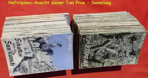 () Tom Prox Sammlung. 111 verschiedene Originalhefte ab 1950 ! Wildwest-Abenteuer. Uta-Verlag, Sinzig (Rhein)