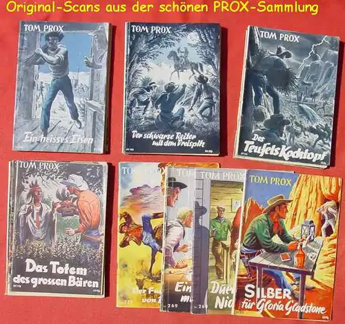 (1045211) Tom Prox Sammlung. 111 verschiedene Originalhefte ab 1950 ! Wildwest-Abenteuer. Uta-Verlag, Sinzig (Rhein)