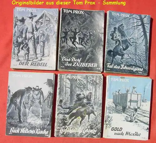 () Tom Prox Sammlung. 73 verschiedene Originalhefte ab 1950 ! Wildwest-Abenteuer. Uta-Verlag, Sinzig (Rhein)