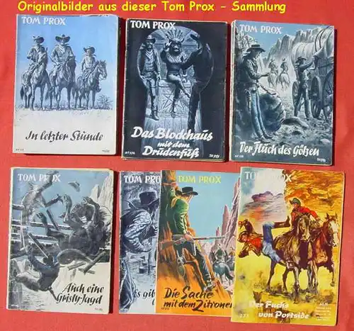 (1045212) Tom Prox Sammlung. 73 verschiedene Originalhefte ab 1950 ! Wildwest-Abenteuer. Uta-Verlag, Sinzig (Rhein)