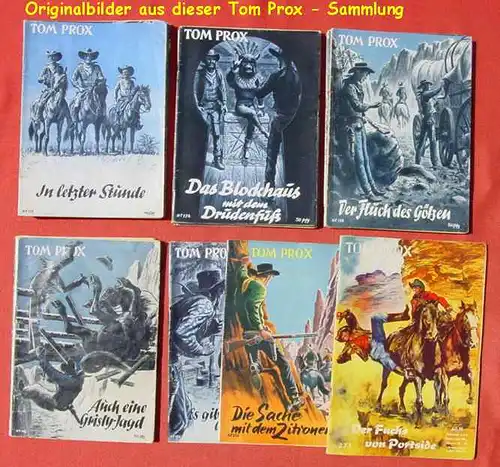 () Tom Prox Sammlung. 73 verschiedene Originalhefte ab 1950 ! Wildwest-Abenteuer. Uta-Verlag, Sinzig (Rhein)