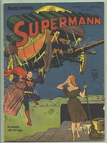 (1047317)  ORIGINAL Comic : Buntes Allerlei 1954 : Nr. 14 / Mit Supermann (Aller-Verlag). Siehe bitte Beschreibung und Bild
