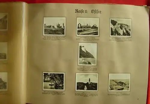 (1-028) &amp;quot;Hinaus in die Ferne&amp;quot;. Sammelbilderalbum. Komplettes, seltenes Album der Fa. Monopol, Dresden 1934. Siehe bitte Beschreibung u. Bilder

