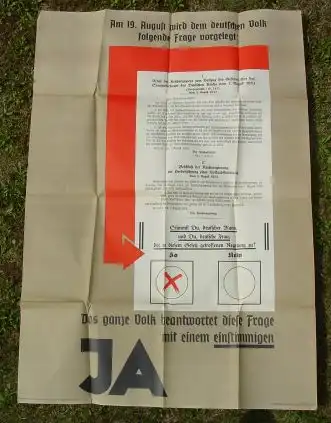 (2001146) Originalplakat ! Groes NS-Plakat 1934. Gaupropagandaleitung der NSDAP Baden. Siehe bitte Beschreibung u. Bild
 0