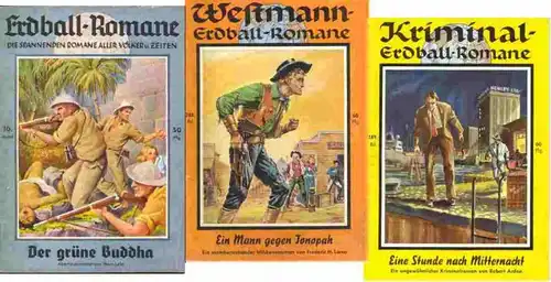 (1047391)  Erdball Romane / Groschenhefte, 50 verschiedene Hefte ab 1950-er Jahre. Siehe bitte Beschreibung u. Bild
