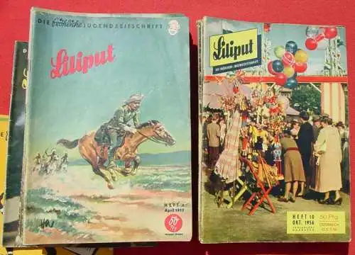 ! Derzeit gültige Versandkosten ab Euro 8,00 ! () LILIPUT. Die fröhliche Jugendzeitschrift. 62 x Jugend-Magazine 1951-1966. Siehe bitte weitere Erklärungen nebst der Artikelbeschreibung u. Bilder