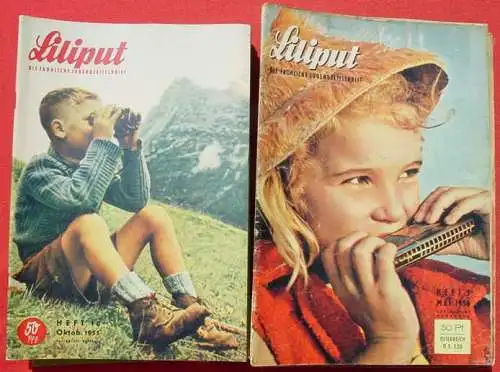 ! Derzeit gültige Versandkosten ab Euro 8,00 ! () LILIPUT. Die fröhliche Jugendzeitschrift. 62 x Jugend-Magazine 1951-1966. Siehe bitte weitere Erklärungen nebst der Artikelbeschreibung u. Bilder