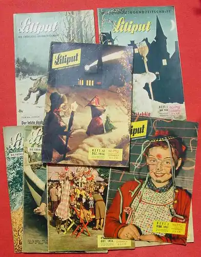 (1039007) LILIPUT. Die fröhliche Jugendzeitschrift. 15 verschiedene Jugend-Magazine 1956-1959. Siehe bitte Beschreibung u. Bilder
