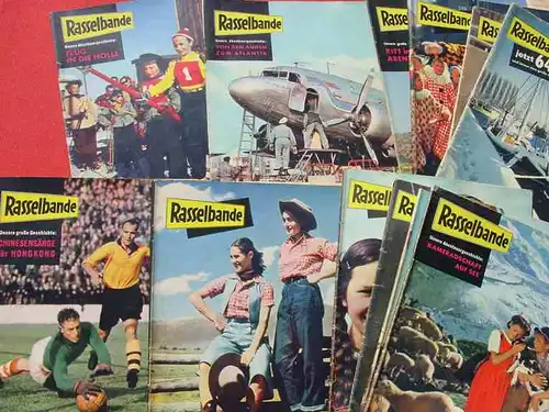 ()  Rasselbande 1955. Kinder-Jugend-Magazine. 26 verschiedene Magazine. Siehe bitte Beschreibung u. Bild.
