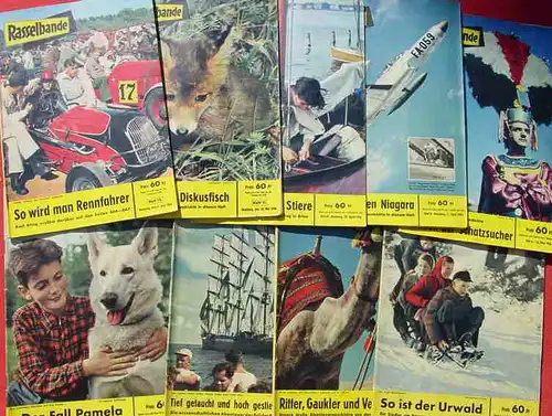 (1039132)  Rasselbande 1956. Kinder-Jugend-Magazine. 22 verschiedene Magazine. Siehe bitte Beispeilbilder