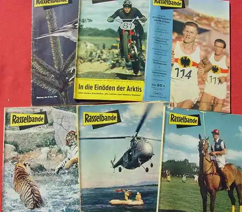 ()  Rasselbande 1956. Kinder-Jugend-Magazine. 22 verschiedene Magazine. Siehe bitte Beispeilbilder