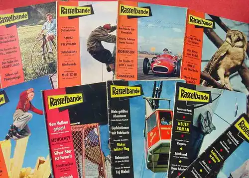 ()  Rasselbande 1957. Kinder-Jugend-Magazine. 25 verschiedene Magazine. Siehe bitte Beschreibung u. Bild.
