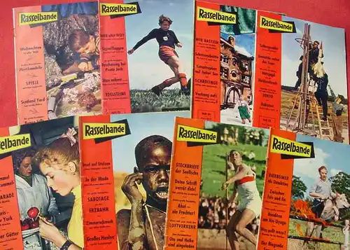 ()  Rasselbande 1957. Kinder-Jugend-Magazine. 25 verschiedene Magazine. Siehe bitte Beschreibung u. Bild.
