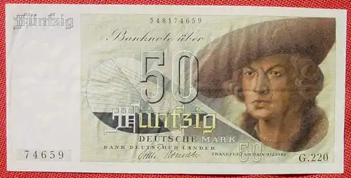 (R82414) Deutschland. Fünfzig Deutsche Mark. Serie 9. 12. 1948. Original- Banknote.