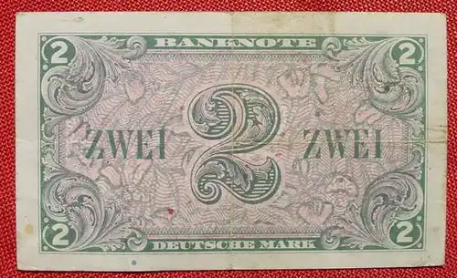 (R80411) Deutschland. Zwei Deutsche Mark. Serie 1948. Original. Banknote. Geldschein. Kopfgeld. 