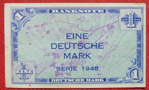 (R80212) Deutschland. Eine Deutsche Mark. Serie 1948. Original. Banknote. Geldschein. Kopfgeld. 