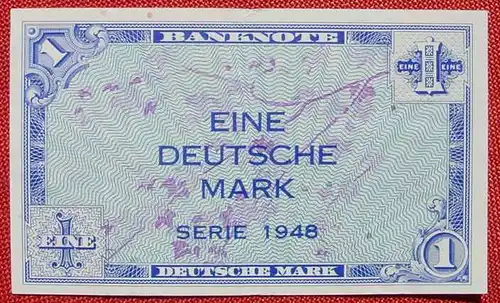 (R80213) Deutschland. Eine Deutsche Mark. Serie 1948. Original. Banknote. Geldschein. Kopfgeld. 