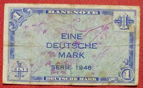 (R80214) Deutschland. Eine Deutsche Mark. Serie 1948. Original. Banknote. Geldschein. Kopfgeld. 