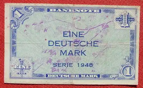 (R80216) Deutschland. Eine Deutsche Mark. Serie 1948. Original. Banknote. Geldschein. Kopfgeld. 
