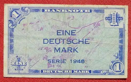 (R80217) Deutschland. Eine Deutsche Mark. Serie 1948. Original. Banknote. Geldschein. Kopfgeld. 