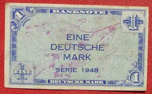 (R80220) Deutschland. Eine Deutsche Mark. Serie 1948. Original. Banknote. Geldschein. Kopfgeld. 
