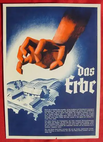 (2001693) Original Filmplakat \'Das Erbe\'. Ufa-Film 1939-1940, aus Ufa-Programm-Mappe, Scherl-Verlag, Berlin. Siehe bitte Beschreibung ...