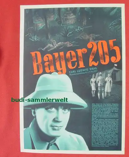 () Original Filmplakat \'Bayer 205\'. Ufa-Film 1939-1940, aus Ufa-Programm-Mappe, Scherl-Verlag, Berlin. Siehe bitte Beschreibung ...