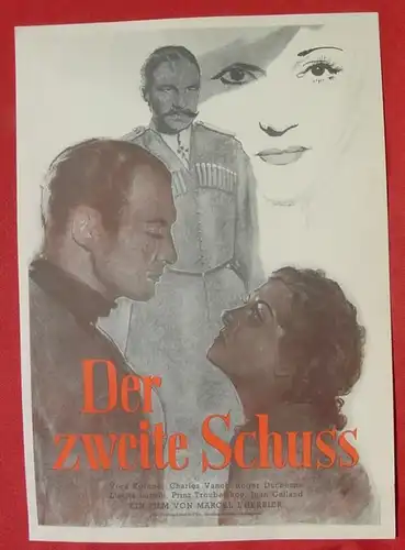 () Original Filmplakat \'Der zweite Schuss\'. Ufa-Film 1939-1940, aus Ufa-Programm-Mappe, Scherl-Verlag, Berlin. Siehe bitte Beschreibung ...