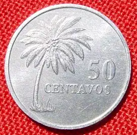 (1007093) Guinea-Bissau. 50 Centavos 1977. Muenze KM 17. Kokospalme, F.A.O