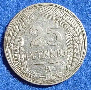 () 25 Pfennig 1910-A. Deutsches Reich, J. 18