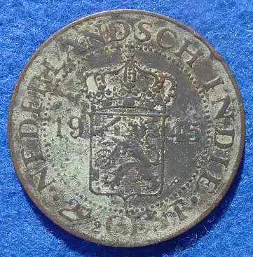 () Niederlande. Indien 25 Cents 1945