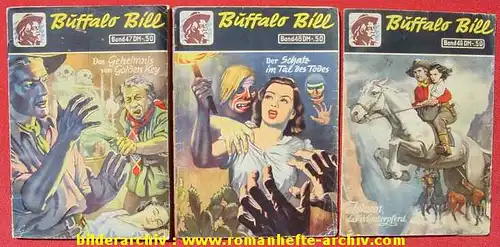 () 15 x Buffalo Bill Romanhefte, deutsch, aus den 1950er Jahren  (nlvarchiv)