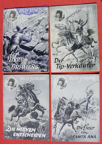 (1047673) Billy Jenkins Hefte von 1950 ! Seltene u. frühe Ausgaben. 10 verschiedene Hefte. Siehe bitte Bilder u. Beschreibung