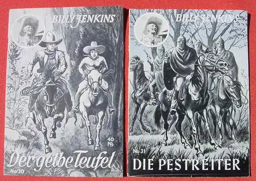 (1047673) Billy Jenkins Hefte von 1950 ! Seltene u. frühe Ausgaben. 10 verschiedene Hefte. Siehe bitte Bilder u. Beschreibung