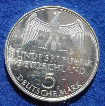 () 5 DM 1971 - G. Dem deutschen Volke. Reichsgruendung 1871-1971. Silber-Gedenkmuenze. Deutschland