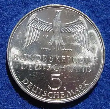 () 5 DM 1971 - G. Dem deutschen Volke. Reichsgruendung 1871-1971. Silber-Gedenkmuenze. Deutschland