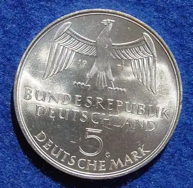 () 5 DM 1971 - G. Dem deutschen Volke. Reichsgruendung 1871-1971. Silber-Gedenkmuenze. Deutschland