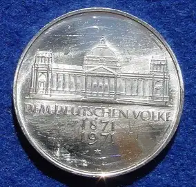 () 5 DM 1971 - G. Dem deutschen Volke. Reichsgruendung 1871-1971. Silber-Gedenkmuenze. Deutschland