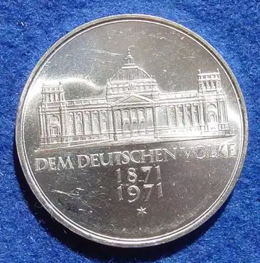 (1043413) 5 DM 1971 - G. Dem deutschen Volke. Reichsgruendung 1871-1971. Silber-Gedenkmuenze. Deutschland