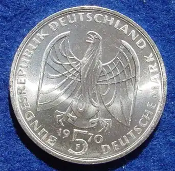 () 5 DM 1970 - F. Ludwig van Beethoven. Silber-Gedenkmuenze. Deutschland